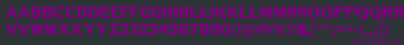 fuente BenchGrinderTitling – Fuentes Moradas Sobre Fondo Negro