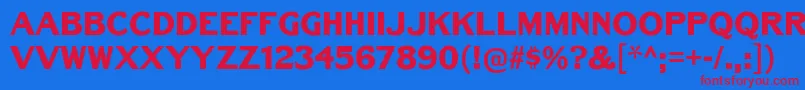 BenchGrinderTitling Font – Red Fonts on Blue Background