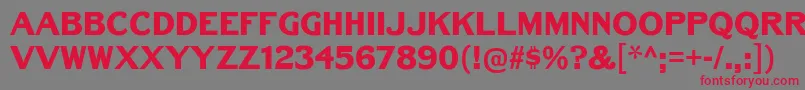 BenchGrinderTitling Font – Red Fonts on Gray Background