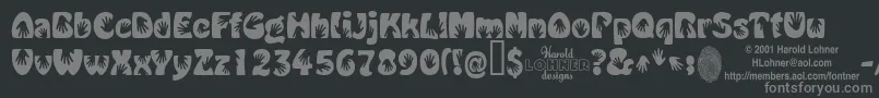 HandMe Font – Gray Fonts on Black Background