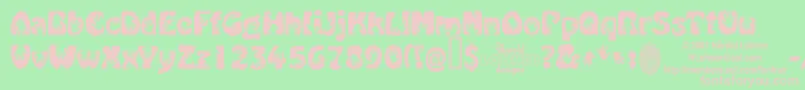 HandMe Font – Pink Fonts on Green Background