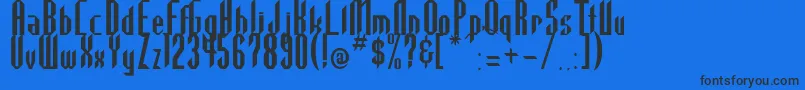 Шрифт Highla2 – чёрные шрифты на синем фоне