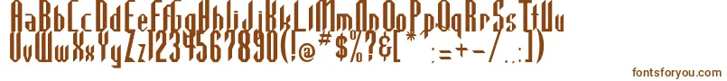 Czcionka Highla2 – brązowe czcionki na białym tle