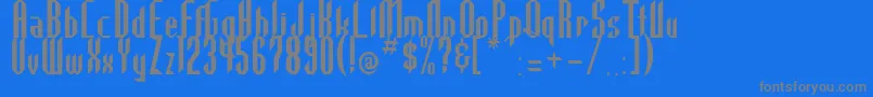 Highla2-Schriftart – Graue Schriften auf blauem Hintergrund