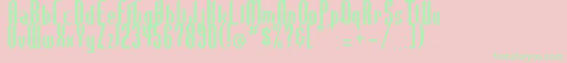 Highla2 Font – Green Fonts on Pink Background