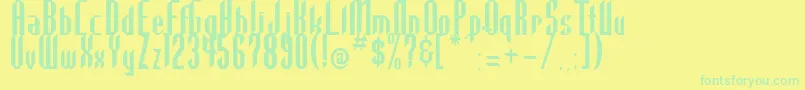 Highla2 Font – Green Fonts on Yellow Background