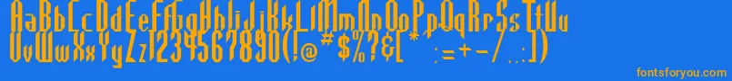 Fonte Highla2 – fontes laranjas em um fundo azul