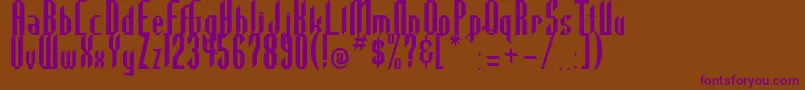 Highla2-fontti – violetit fontit ruskealla taustalla
