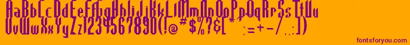 Highla2-fontti – violetit fontit oranssilla taustalla