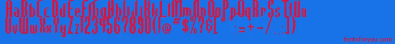 Шрифт Highla2 – красные шрифты на синем фоне