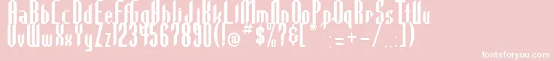 Highla2-Schriftart – Weiße Schriften auf rosa Hintergrund