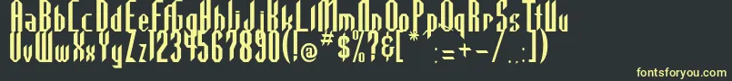 Highla2-Schriftart – Gelbe Schriften auf schwarzem Hintergrund