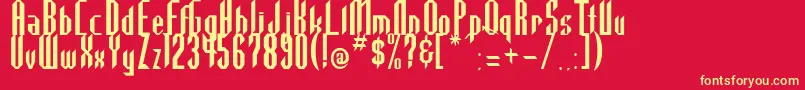 Highla2 Font – Yellow Fonts on Red Background