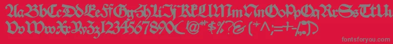 VelascosskBold Font – Gray Fonts on Red Background
