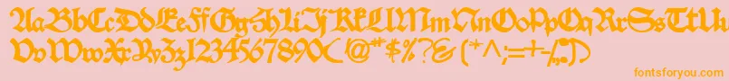 VelascosskBold Font – Orange Fonts on Pink Background