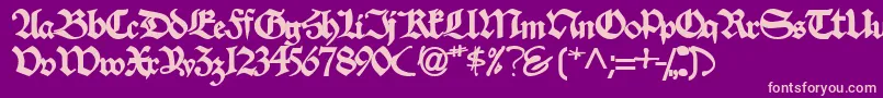 VelascosskBold Font – Pink Fonts on Purple Background