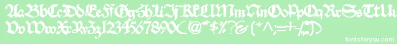VelascosskBold Font – White Fonts on Green Background
