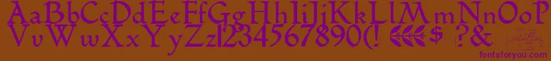 Шрифт Romeodn – фиолетовые шрифты на коричневом фоне