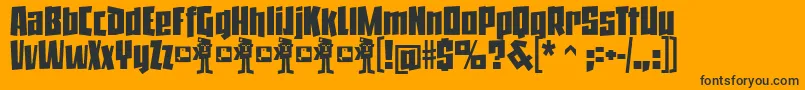Czcionka JackStanislavDemoFfp – czarne czcionki na pomarańczowym tle
