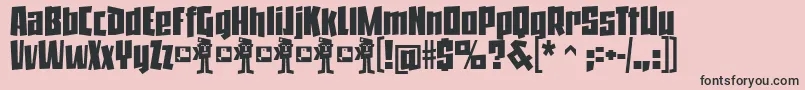 fuente JackStanislavDemoFfp – Fuentes Negras Sobre Fondo Rosa