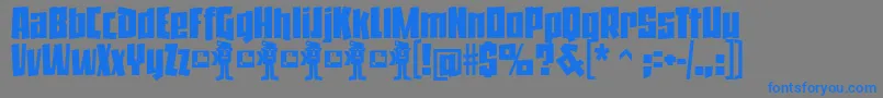 Шрифт JackStanislavDemoFfp – синие шрифты на сером фоне