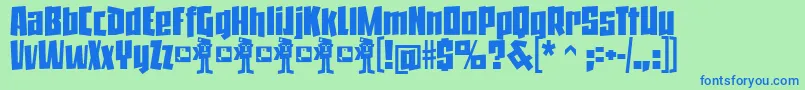 フォントJackStanislavDemoFfp – 青い文字は緑の背景です。