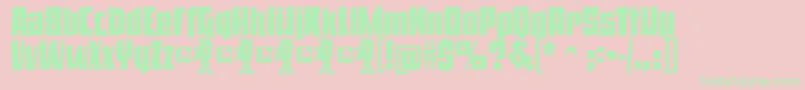 JackStanislavDemoFfp Font – Green Fonts on Pink Background