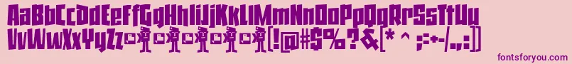 フォントJackStanislavDemoFfp – ピンクの背景に紫のフォント