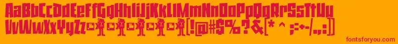 JackStanislavDemoFfp Font – Red Fonts on Orange Background