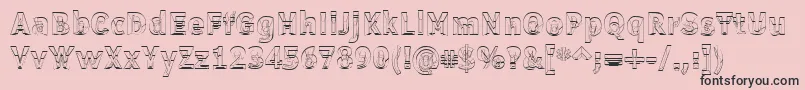 Erectl-Schriftart – Schwarze Schriften auf rosa Hintergrund