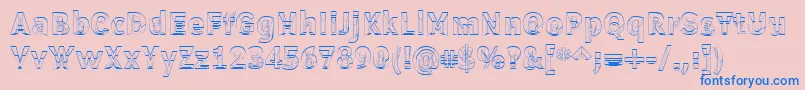 Erectl Font – Blue Fonts on Pink Background
