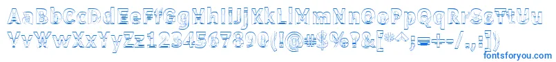 Erectl-Schriftart – Blaue Schriften