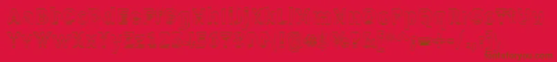 Police Erectl – polices brunes sur fond rouge