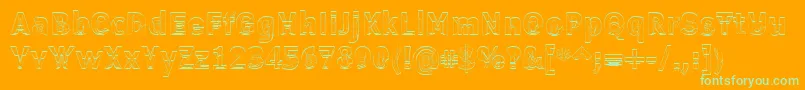 Erectl Font – Green Fonts on Orange Background