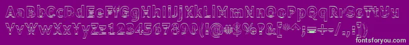 Erectl Font – Green Fonts on Purple Background