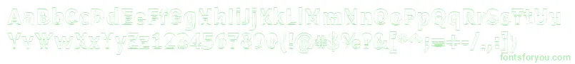 Erectl-Schriftart – Grüne Schriften
