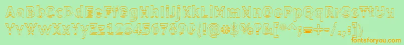 Erectl Font – Orange Fonts on Green Background