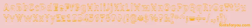Erectl Font – Orange Fonts on Pink Background