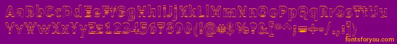 Erectl Font – Orange Fonts on Purple Background