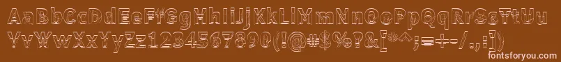 Шрифт Erectl – розовые шрифты на коричневом фоне