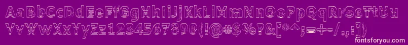 Erectl Font – Pink Fonts on Purple Background
