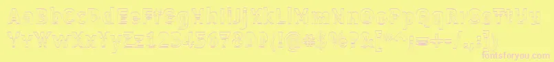 Erectl Font – Pink Fonts on Yellow Background