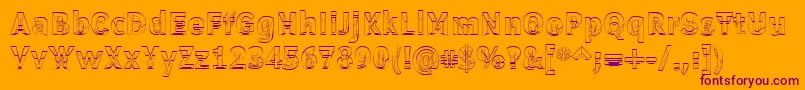 Erectl Font – Purple Fonts on Orange Background