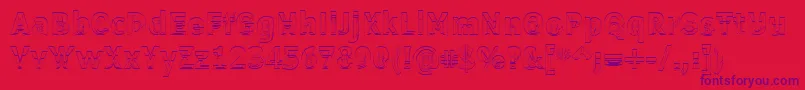 Шрифт Erectl – фиолетовые шрифты на красном фоне