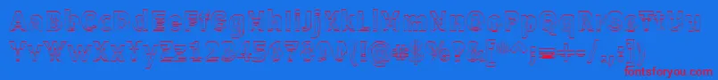 Erectl Font – Red Fonts on Blue Background