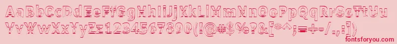 Erectl-Schriftart – Rote Schriften auf rosa Hintergrund
