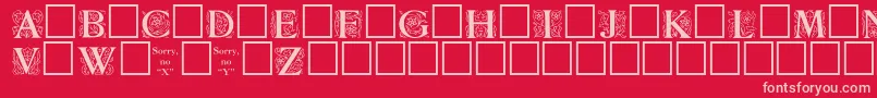 Zallmancaps Font – Pink Fonts on Red Background
