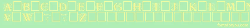 Zallmancaps Font – Yellow Fonts on Green Background