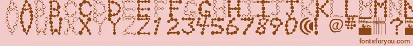 フォントChlorix – ピンクの背景に茶色のフォント