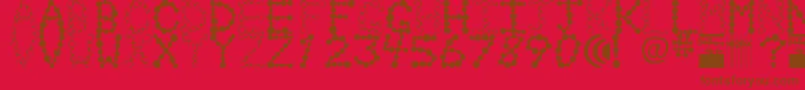 Chlorix Font – Brown Fonts on Red Background